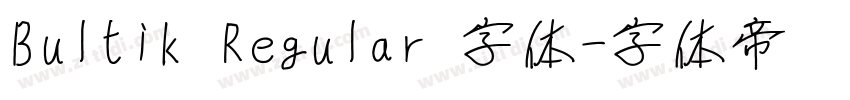 Bultik Regular 字体字体转换